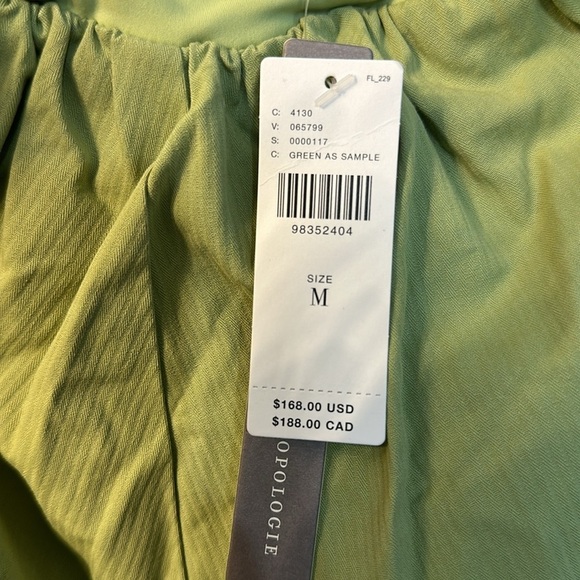 NWT! Anthro Sage Green Mare Mare Strapless Drop-Waist Bubble Midi Dress 🔴🐚🖼️ - Picture 8 of 11